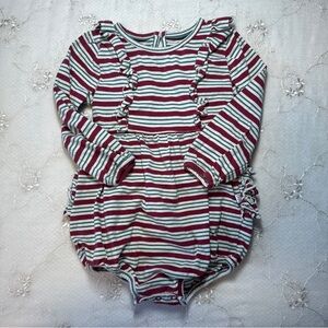 ruffle butts long sleeve striped ruffle onesie – size 2t